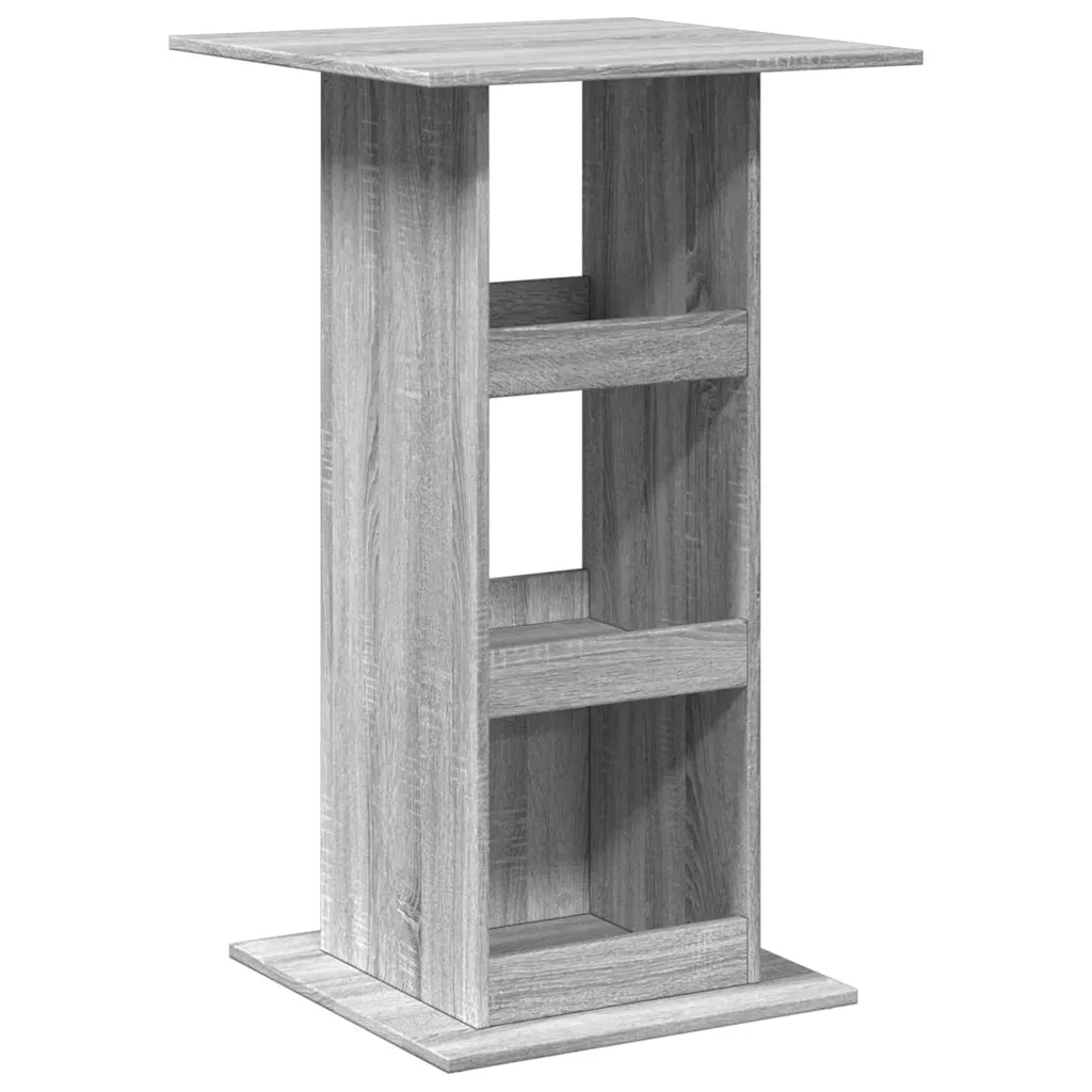 Tavolo Bar Portaoggetti Grigio Sonoma 60x60x102 cm Multistrato