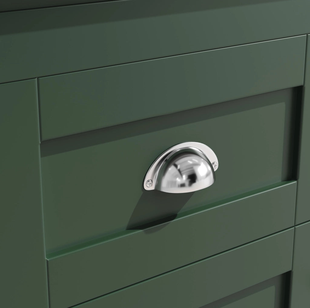 Credenza cucina 120x40x179 cm con luci LED; MDF; verde