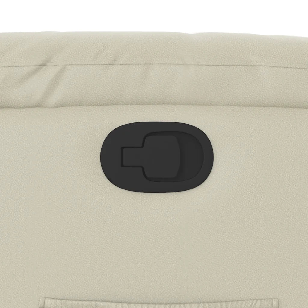 Divano Sedia-Poltrona Reclinabile Crema in Similpelle 613021