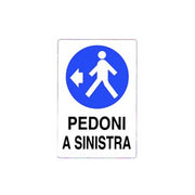 Cartello di informazione pedoni a sinistra cm 50x70