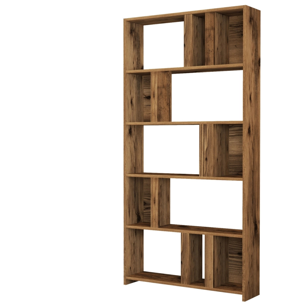 Libreria in legno "Lima" - 90 x 20 x 180 cm - Noce