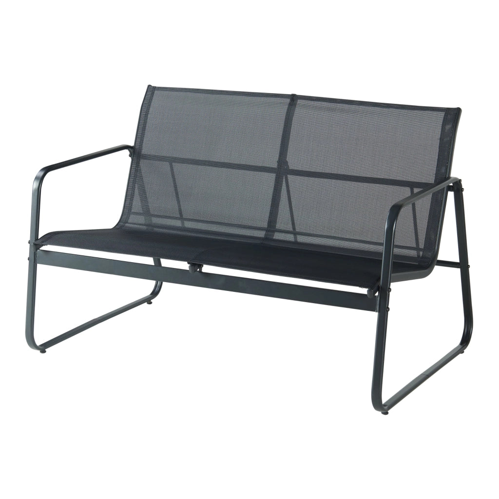 Set di mobili da giardino in acciaio nero da 4 pezzi 03_0009421