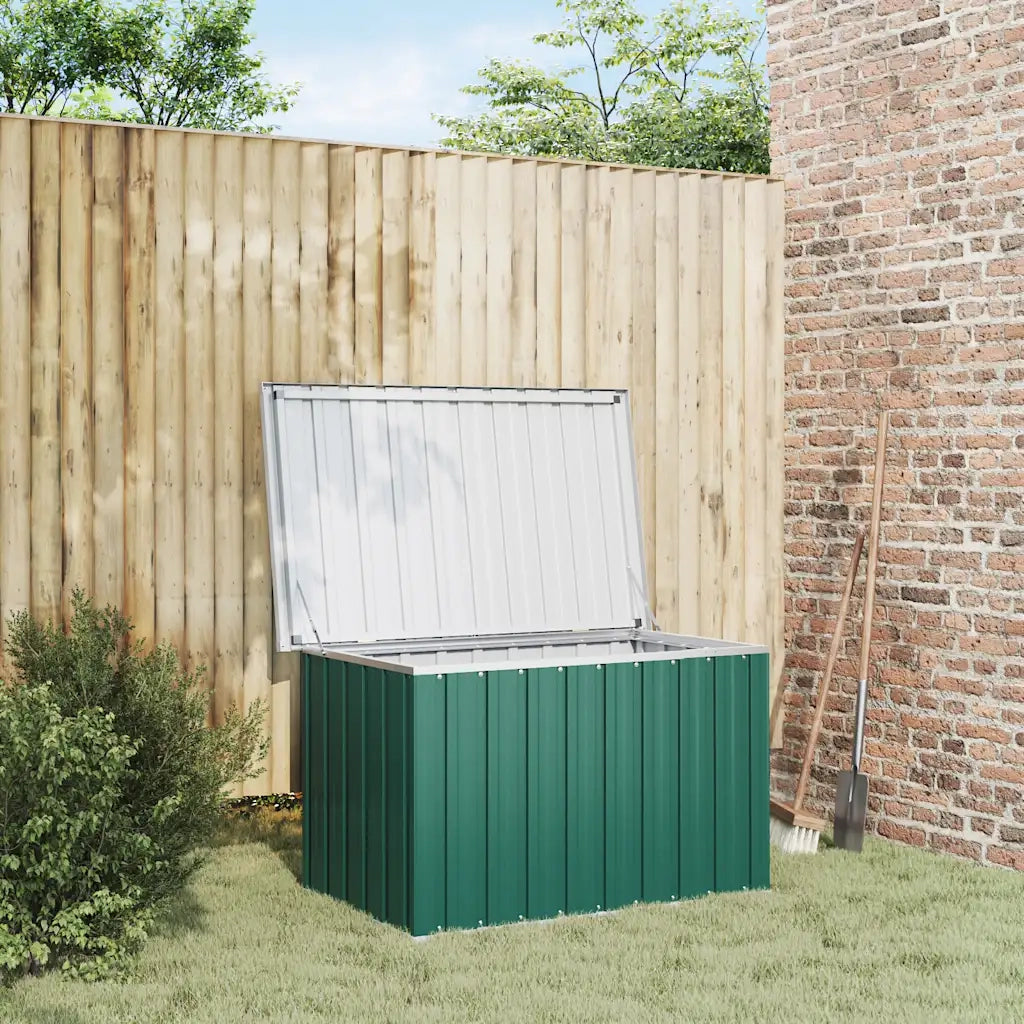 Baule da giardino verde 109x67x65 cm 46257