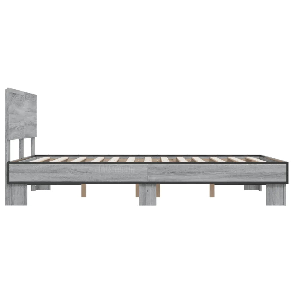 Giroletto Grigio Sonoma 135x190 cm in Legno Multistrato Metallo 3280210