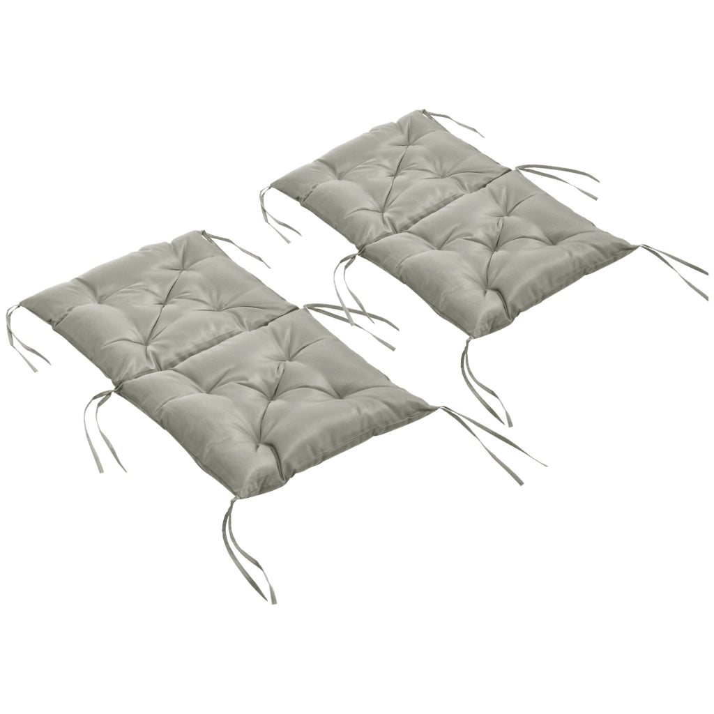 Set Sedia Cuscini ¨C zephmum ¨C Grigio Chiaro Tessuto 98x50x8 cm
