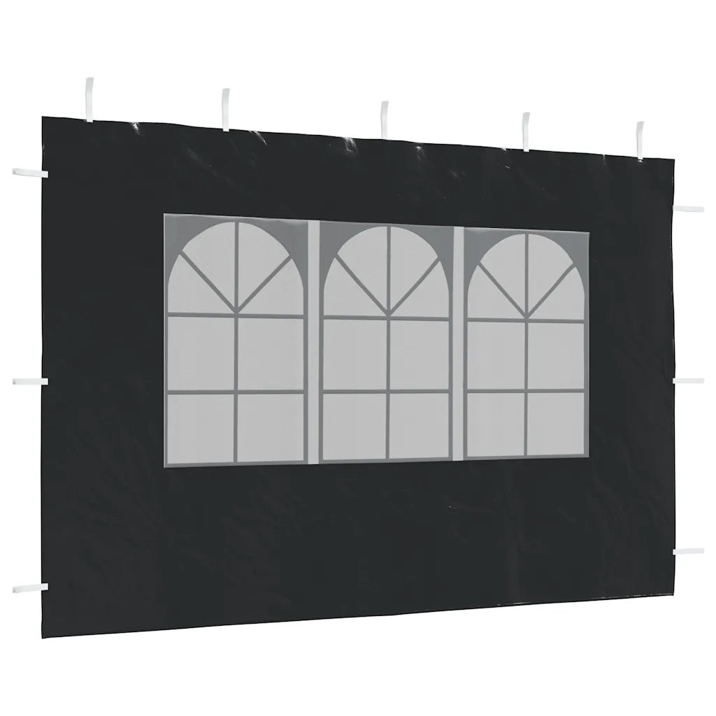 Parete per Tendostruttura in PE  2pz con Finestra Antracite 45117
