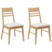 Sedie da pranzo 2 pz | Sedie da cucina Naturale 43 x 54 x 89 cm
