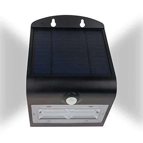 REV 2091110400 LED Solar Strahler Butterfly 3,2 W con Sensore di Movimento 400 lm IP54 colore Nero