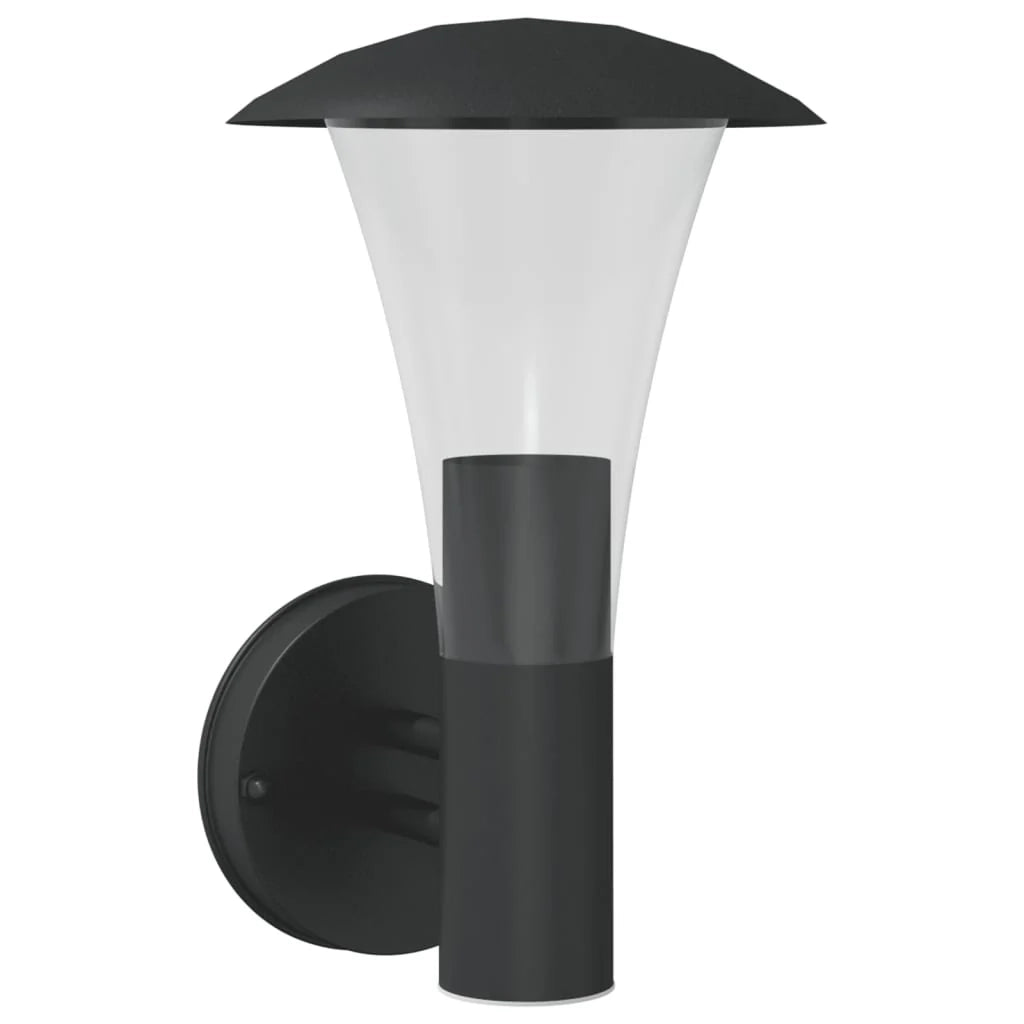Applique da esterno dal design moderno 17,5 x 17,5 x 28 cm resistente alle intemperie acciaio inox nero 02_0056559