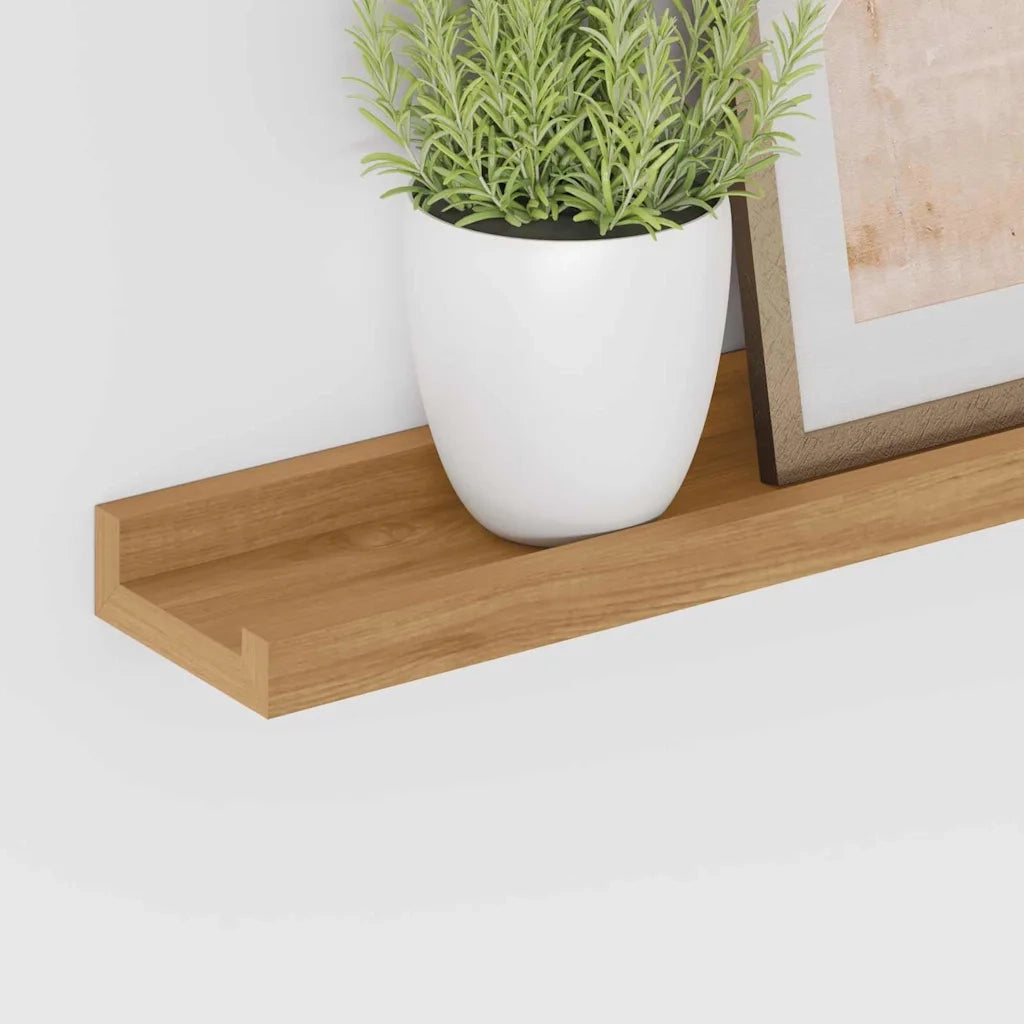 Scaffale da parete con lo scaffale 2 pcs Marrone 60 x 9 x 3 cm 42020012