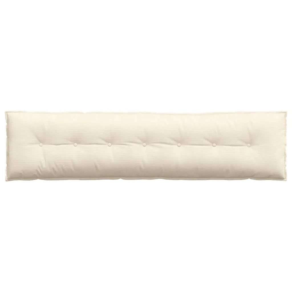 Cuscino per Schiena Crema 200 x 50 cm Tessuto in Cords 42014996