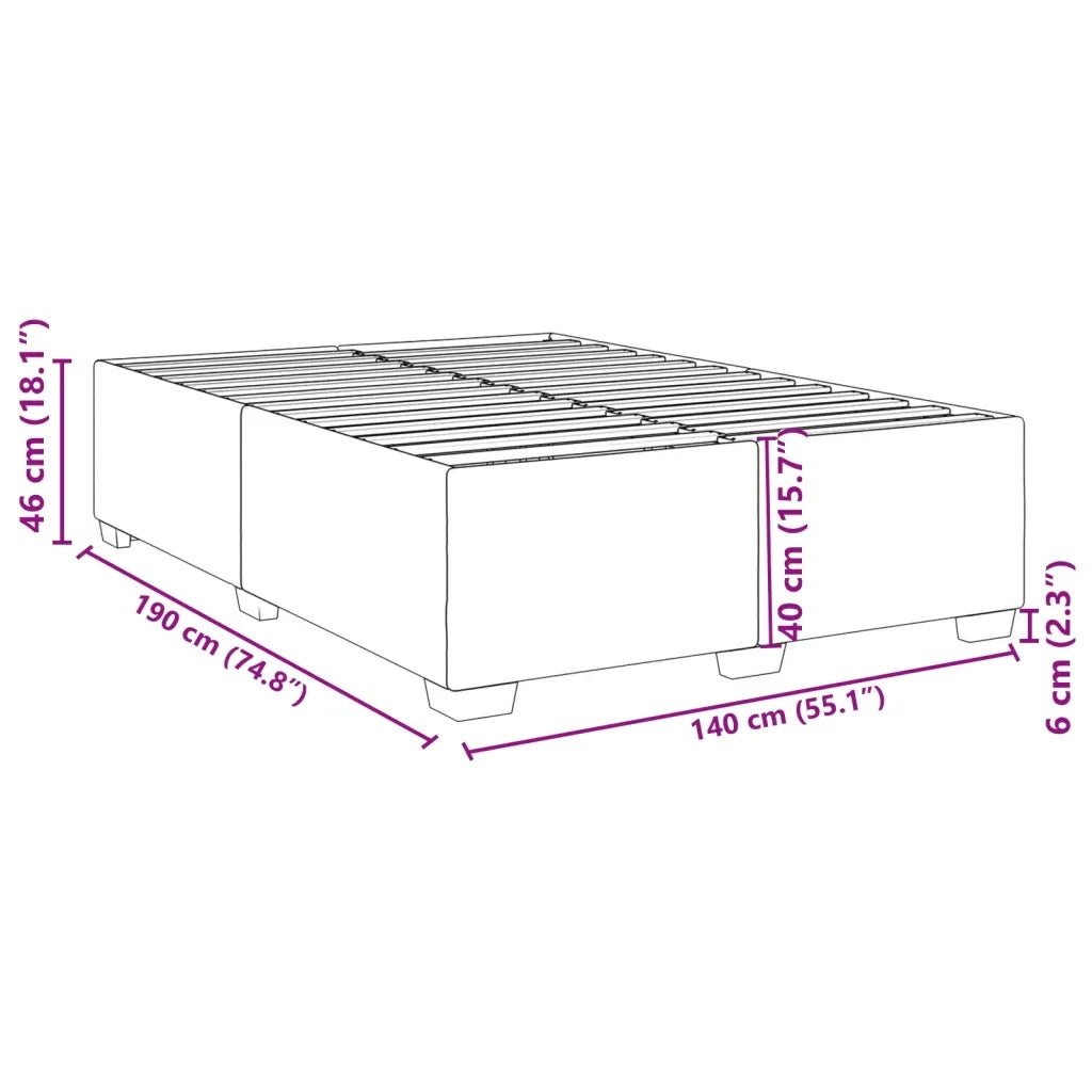 Giroletto-Struttura Letto Rosa 140x190 cm in Velluto 703664