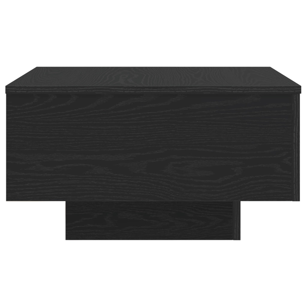 Tavolino da caffÃ¨  con luci LED Rovere Nero 55x55x31 cm