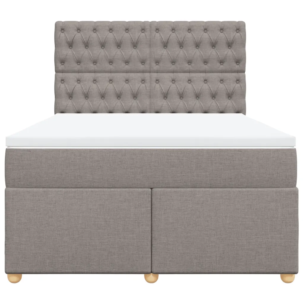 Giroletto a Molle con Materasso Tortora 160x200 cm in Tessuto 3291342