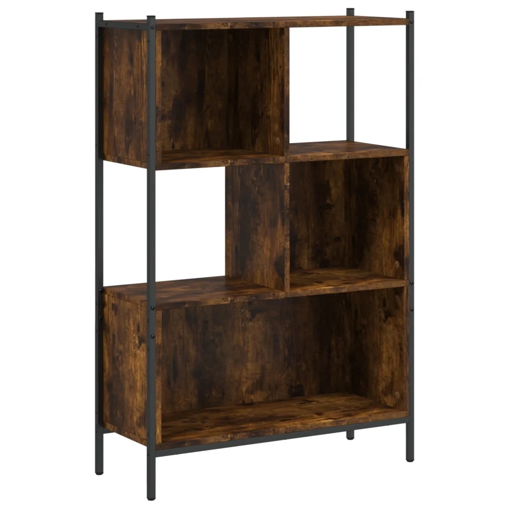 Libreria Rovere Fumo 72x28x109 cm in Legno Multistrato 838885