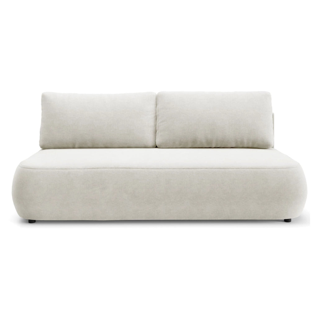 Brugnato, Divano Letto 2 Posti Contenitore, 210x106 cm Bianco Crema