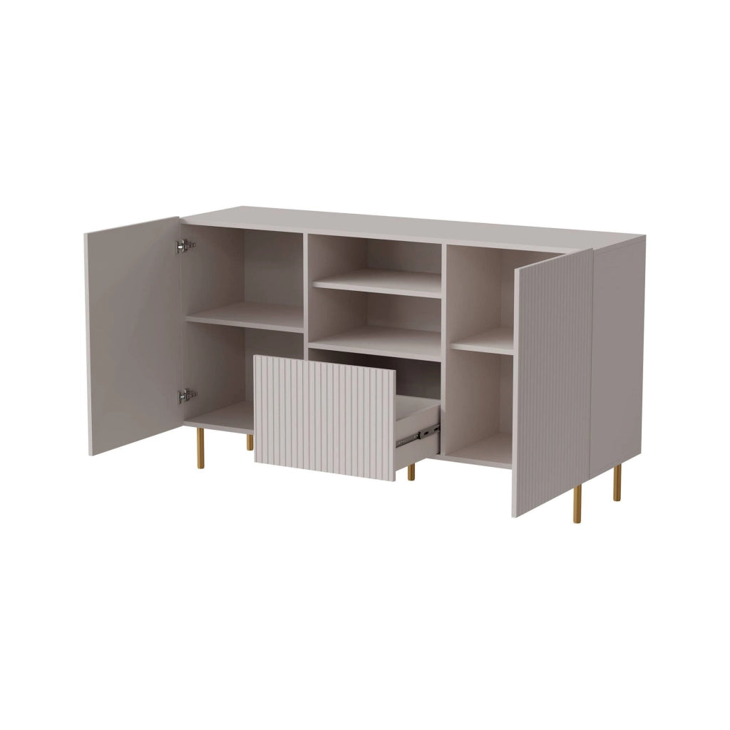 Madia Stornara, Credenza 4 Ripiani, 150x42x82h cm Beige