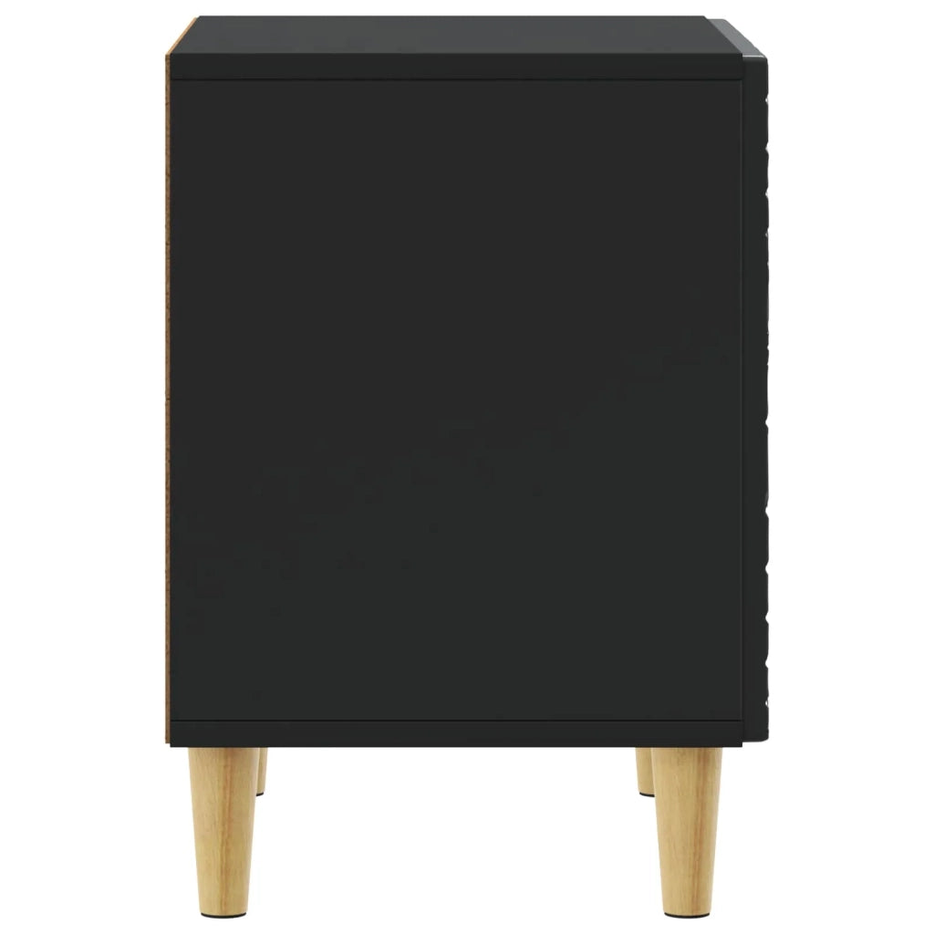 Comodino 2 pz Nero 43 x 34,5 x 50 cm Legno ingegnerizzato 895028