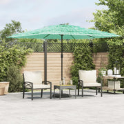 Ombrellone Giardino-Ombrello da Balcone con Palo in Acciaio Verde 290x290x238 cm
