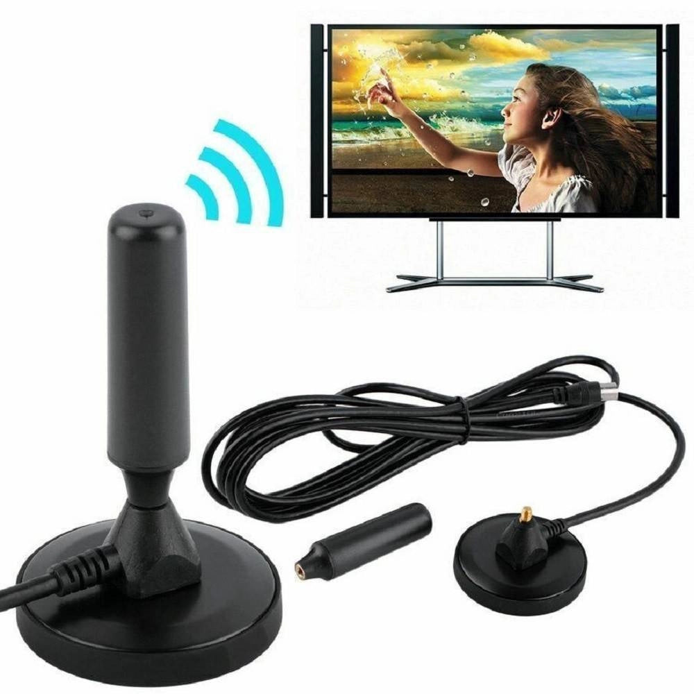 Trade Shop - Antenna Portatile Dvb-t Tv 3.5 Db Portatile Per Auto Camper Calamitata Cavo 3,5m -