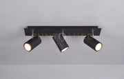 MARLEY BARRA 3 SPOTS CILINDRI  NERO CM48 3 LUCI ATTACCO GU10