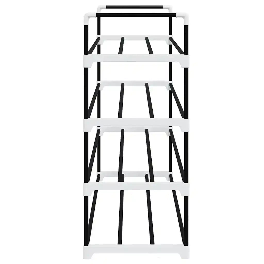 Scarpiera con 4 Ripiani in Metallo e Plastica Nero cod mxl 48724