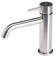 Rubinetto Miscelatore Monocomando Lavabo senza Scarico in Acciaio Inox Satinato Nilo
