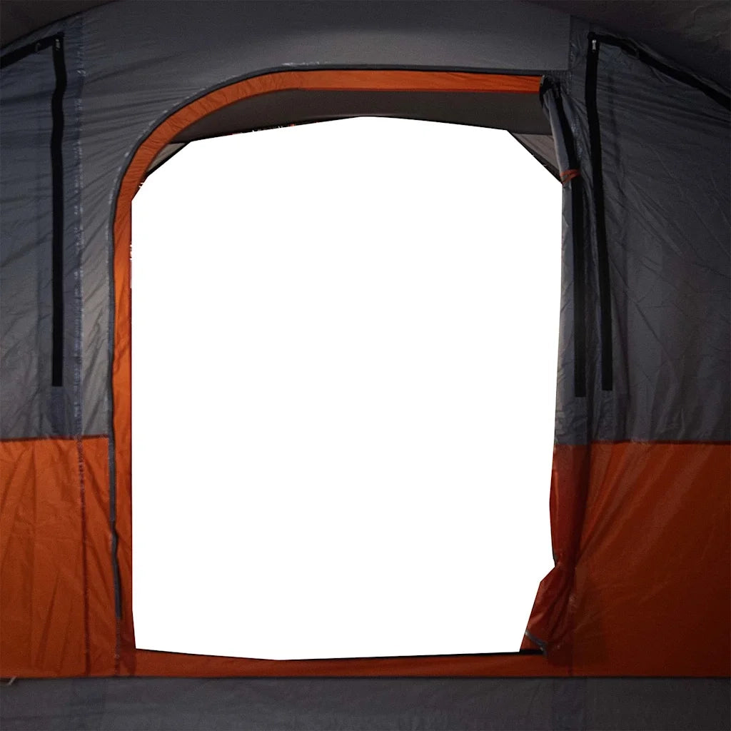 Tenda Familiare a Tunnel 7Persone Grigia Arancione Impermeabile 94627