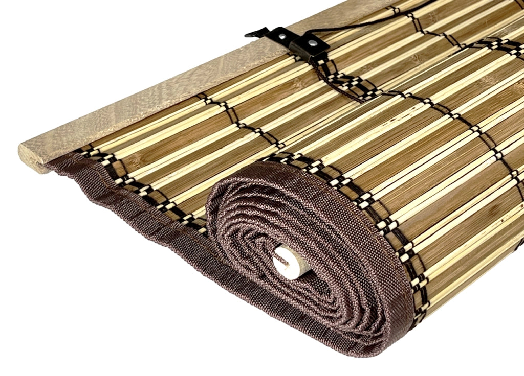 Tenda A Rullo Tapparella Bamboo A Caduta Pannello Porta Finestra Modello Oxaka - 100x160 - Naturale
