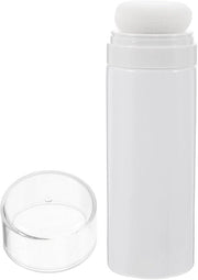 Contenitore portatile per prodotti per la cura della pelle - Ideale per l'uso in viaggio - Copertura in plastica bianca.