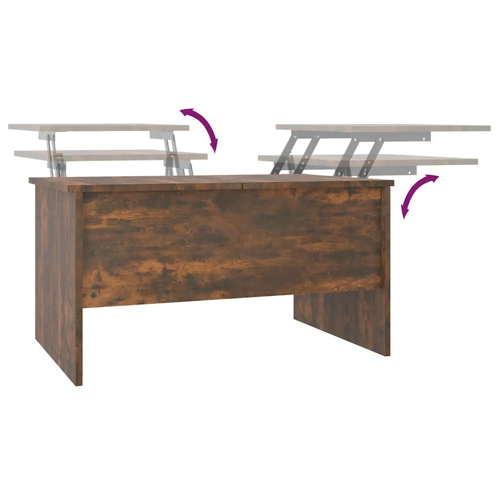 Tavolino da Salotto Rovere Fumo 80x50x42,5 cm Legno Multistrato 819293