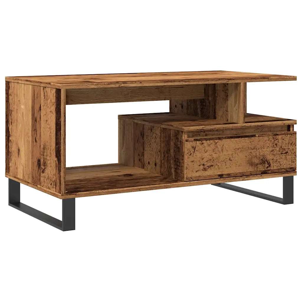 Tavolino da salotto | Tavolino da caff¨¨ | Tavolino da Soggiorno Legno Antico 90x49x45 cm Legno Multistrato