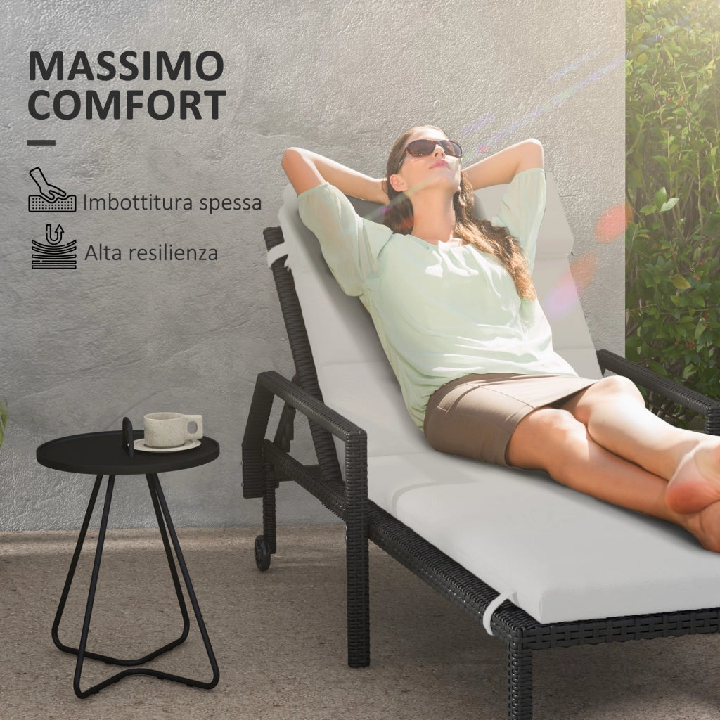 Cuscino per Sdraio e Lettino ¨C Zephmum ¨C Grigio Chiaro in Tessuto