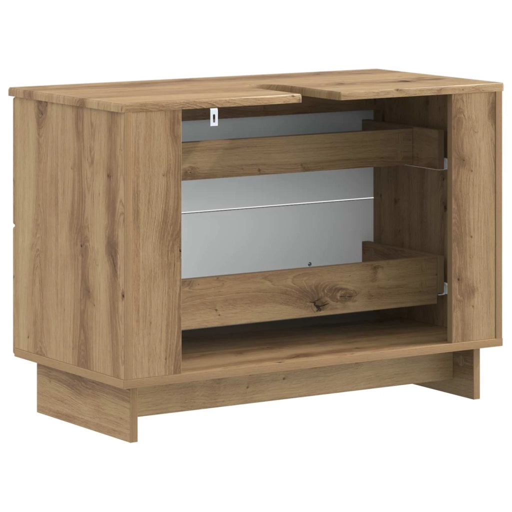 Armadio per Lavabo da Bagno EDE Rovere Artigianale 895924