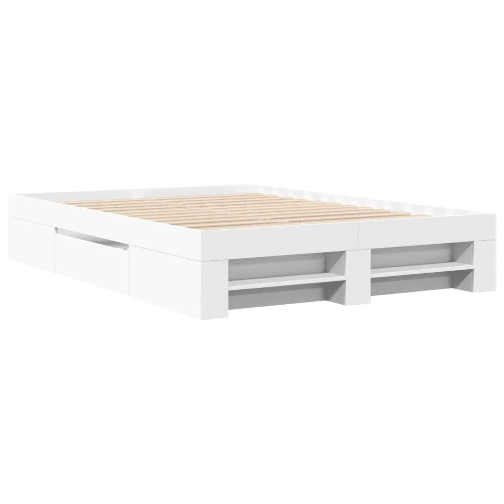 vidaXL Giroletto Bianco 140x200 cm in Legno Multistrato