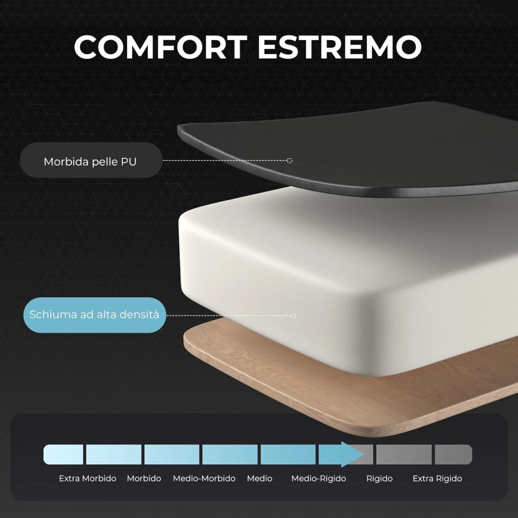 Sedia da Gaming Massaggiante ed Ergonomica con Schienale Regolabile, Poggiapiedi e Supporto Lombare - Reclinabile, Blu