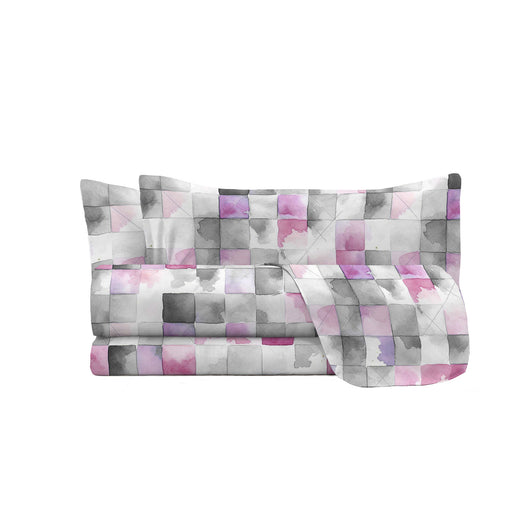 Set Lenzuola Singolo con Stampa Sopra Sotto e Federa Linea River Ili