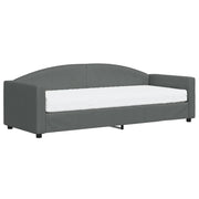 Divano letto | Sof¨¤ letto | Letto singolo con Materasso Grigio Scuro 80x200 cm in Tessuto