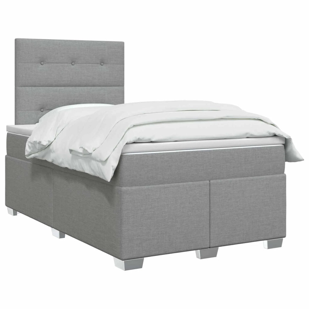 Letto box spring con materasso Grigio Chiaro 120 x 200 cm 3453381
