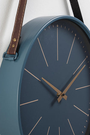 Orologio da Parete  40x6x66 cm in Legno Timely Blu