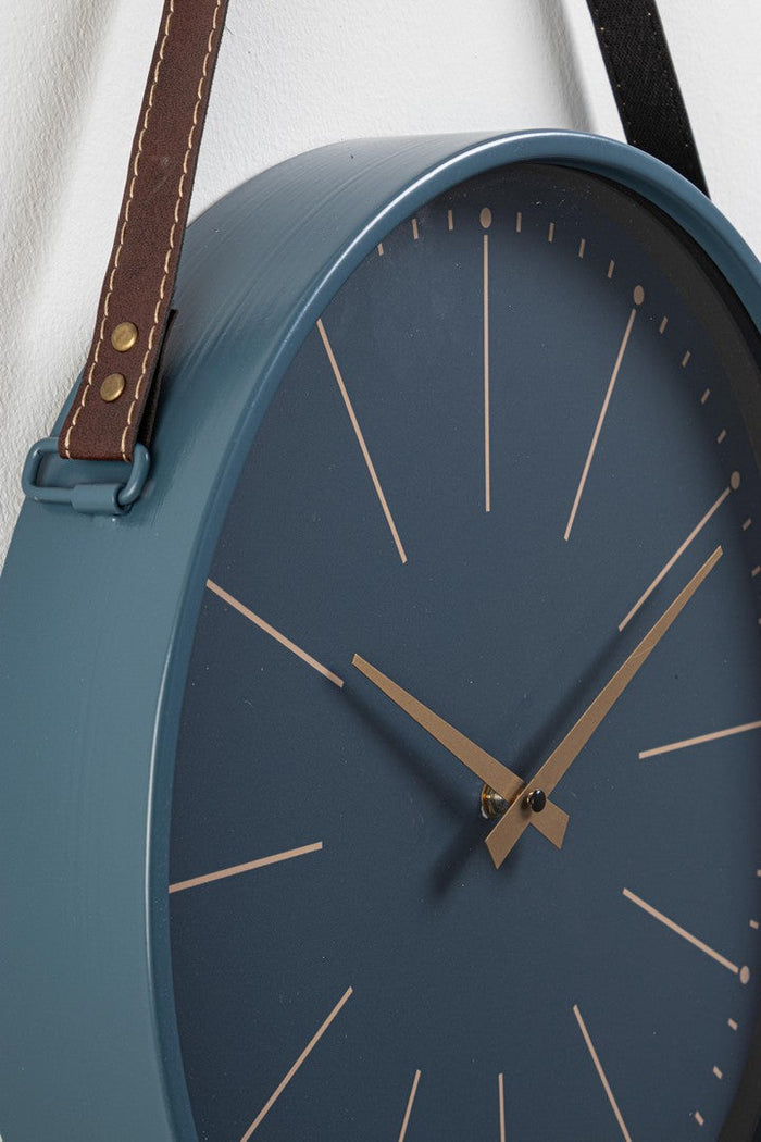 Orologio da Parete  40x6x66 cm in Legno Timely Blu