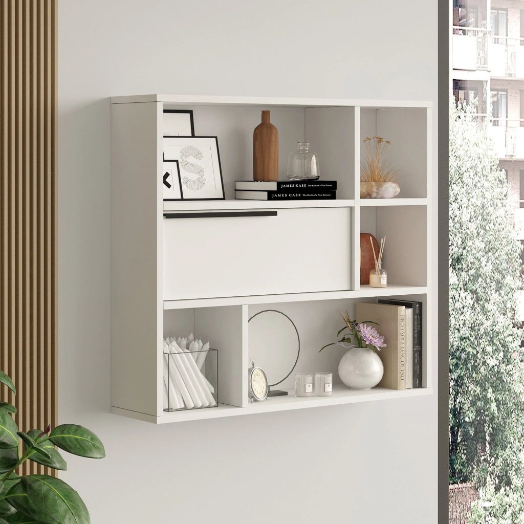 Coeli, Mensola 5 Ripiani, 90x22x81h cm Bianco
