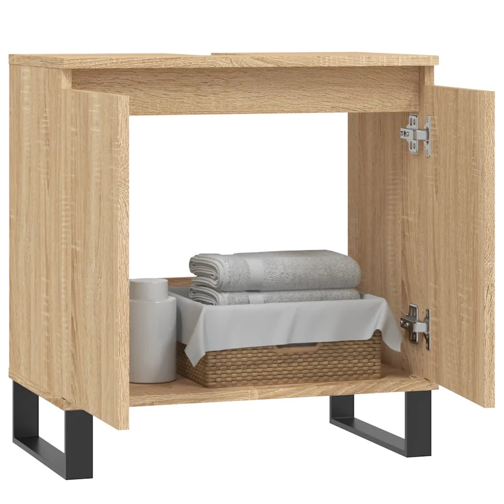 Mobile da Bagno | Armadio da bagno Rovere Sonoma 58x33x60 cm in Legno Multistrato