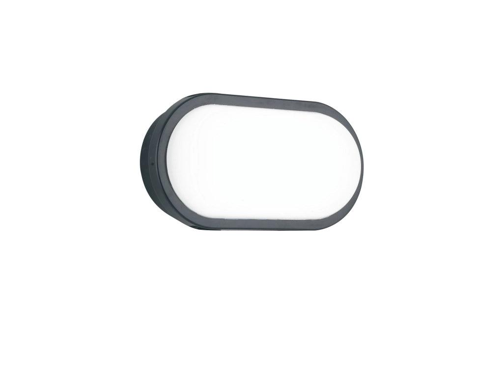 PLAFONIERA LED SHELLY ANTRACITE OVALE 20W 2500LM CCT 3000K / 4000K IP65 17,6X8X27,1CM