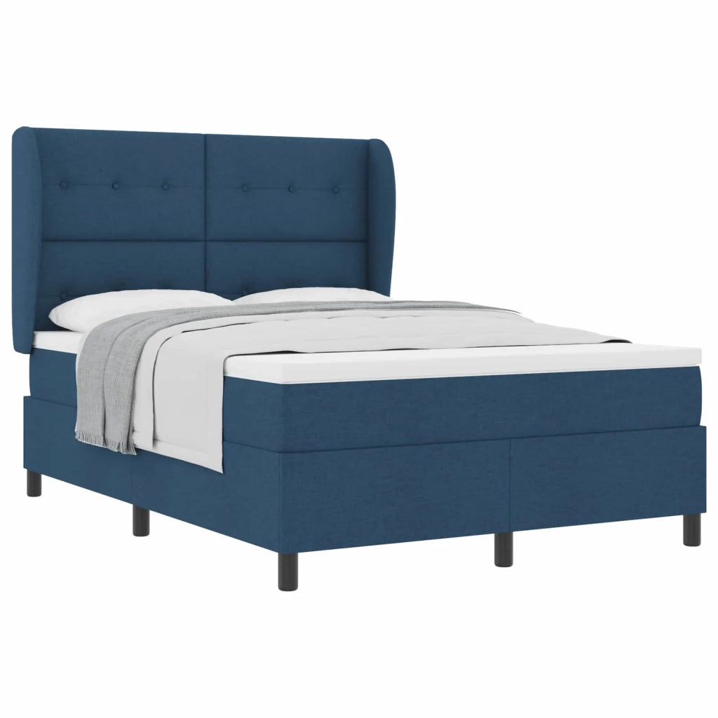 Letto a molle con materasso Blu 140 x 190 cm Tessuto 3340563