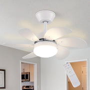ZMH Ventilatore da Soffitto con Luci e Telecomando 6 Pale 75 cm Timer per Camera da Letto Cucina Senza Lampadina