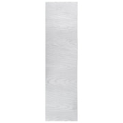 Tappeto da corridoio in pelliccia sintetica di coniglio grigio chiaro in poliestere, 80 x 300 cm, morbido, a pelo lungo, motivo geometrico