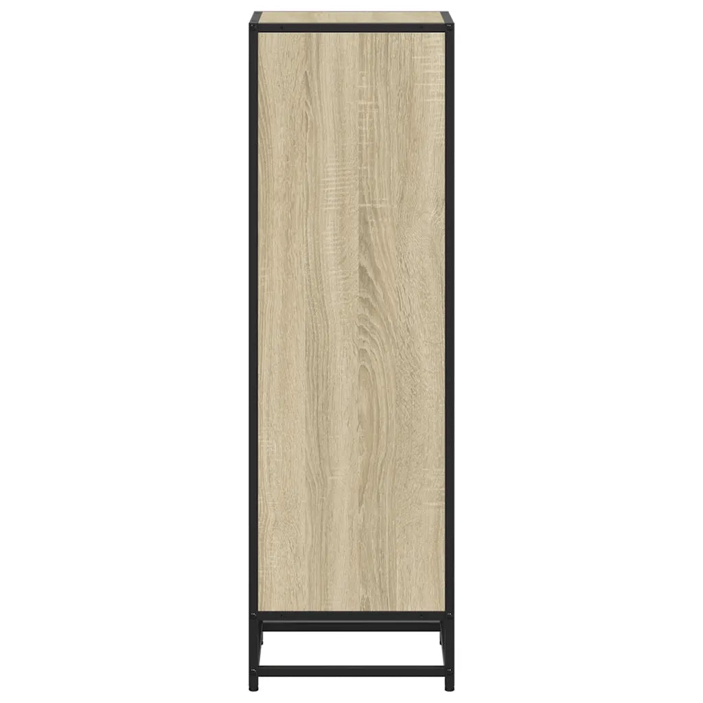 Libreria-Scaffale per Libri-Mobile di Stoccaggio Rovere Sonoma 33,5x33x107,5 cm in Legno Multistrato