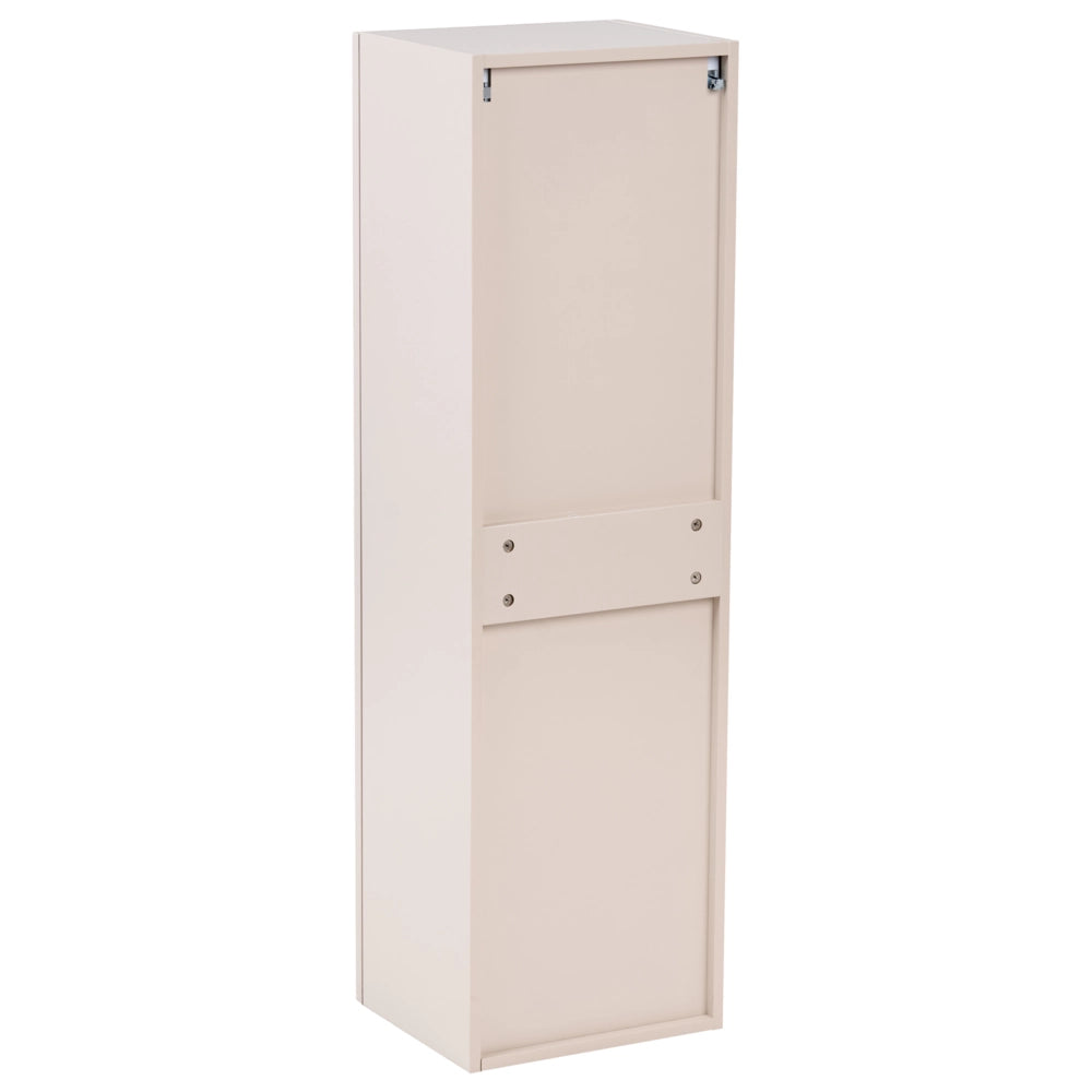Mobile da bagno sospeso con struttura in MDF beige e 4 ripiani, stile glamour