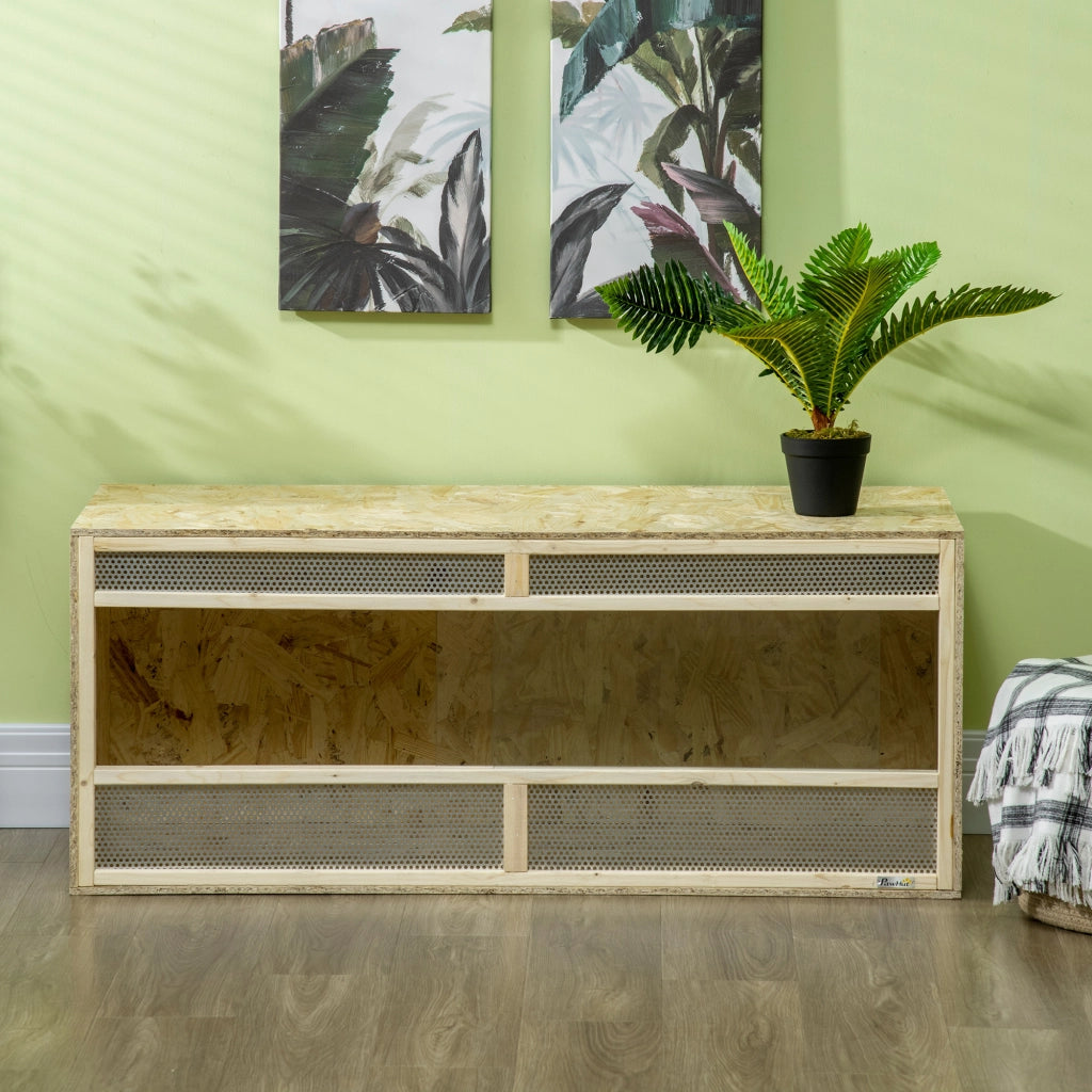 Terrario in Vetro per Rettili e Anfibi ¨C Xylo ¨C Porte Scorrevoli con Griglie Aerazione 120x50x50cm